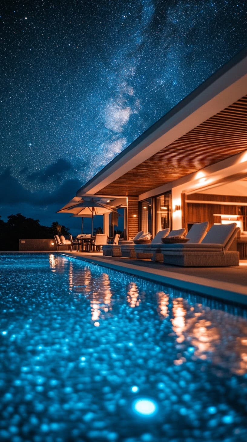 Luxury Pool Night View